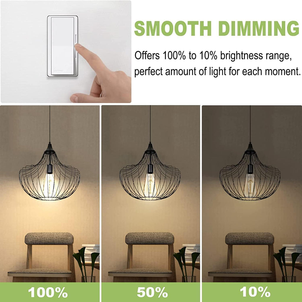 Edison Bulbs, E26 LED Bulb 60 Watt Dimmable Vintage Light Bulbs, LED Filament Amber Light Bulb with 90 CRI, ST19