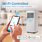 8,000 BTU Portable Air Conditioner with Wifi & Remote Control, 3-1-in AC, Fan & Dehumidifier, with App