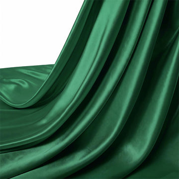 4 Yards Satin Fabric by the Yard, 80 GSM, 55" Wide, Emerald Green