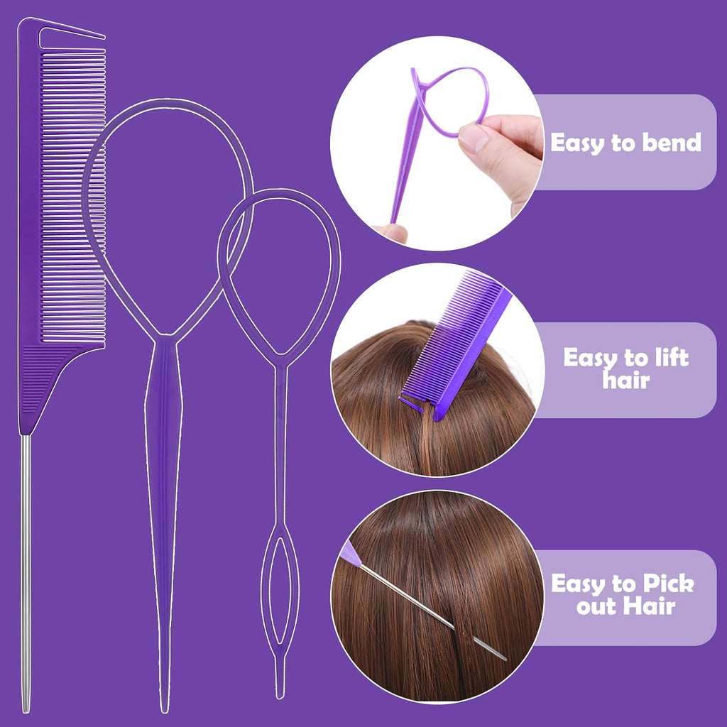 Hair Accessories for Girls - 360 Pieces Toddler Elastic Hair Ties, Hair Clips, and Hair Tail Tools in 31 Colors