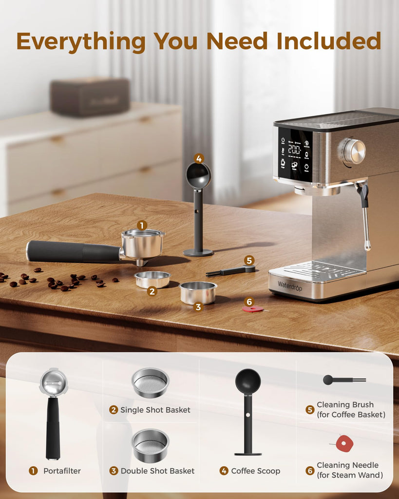 Semi-Automatic Espresso Machine, 20 Bar Pressure