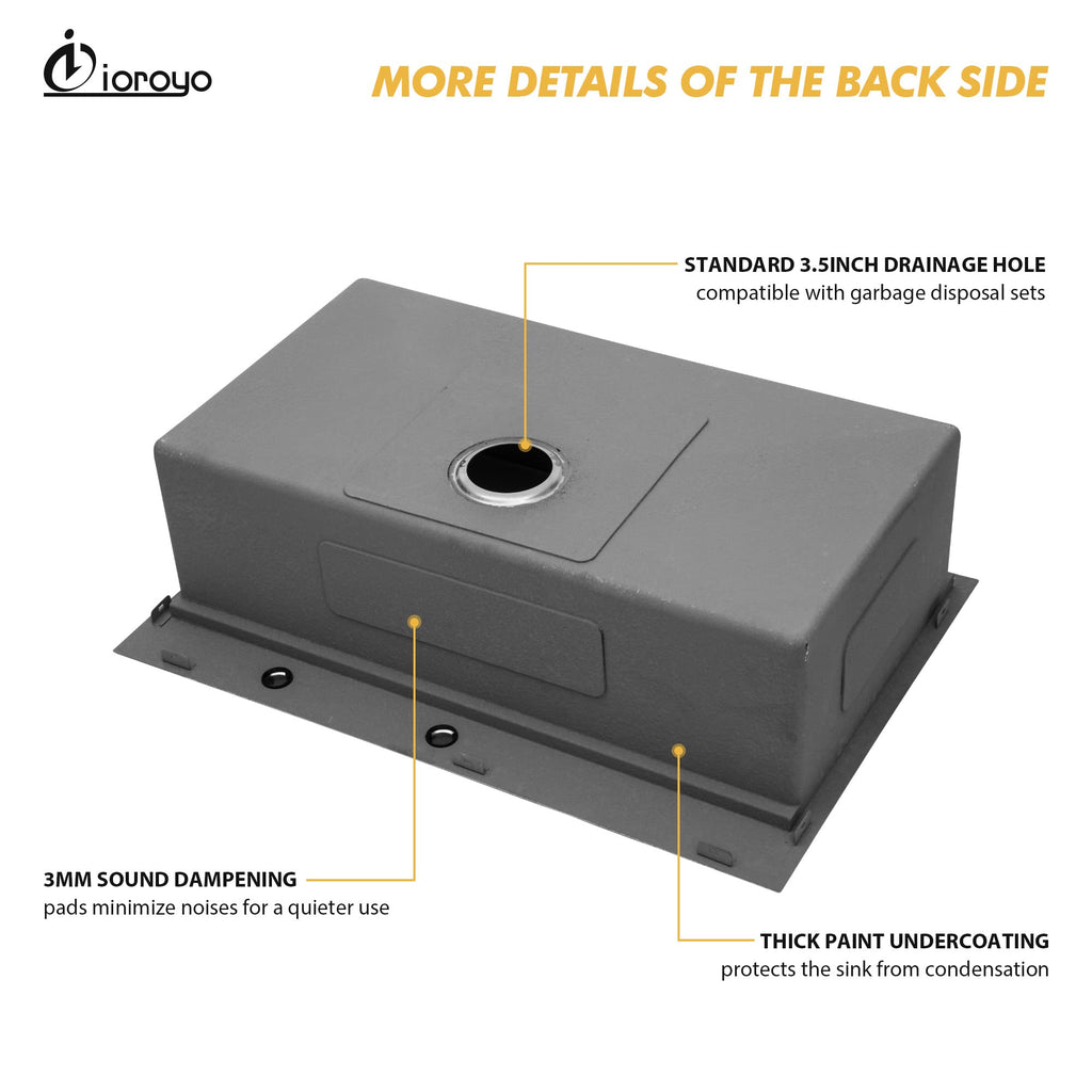 33 Inch Drop SInk 33"x22" Workstation Topmount Sink
