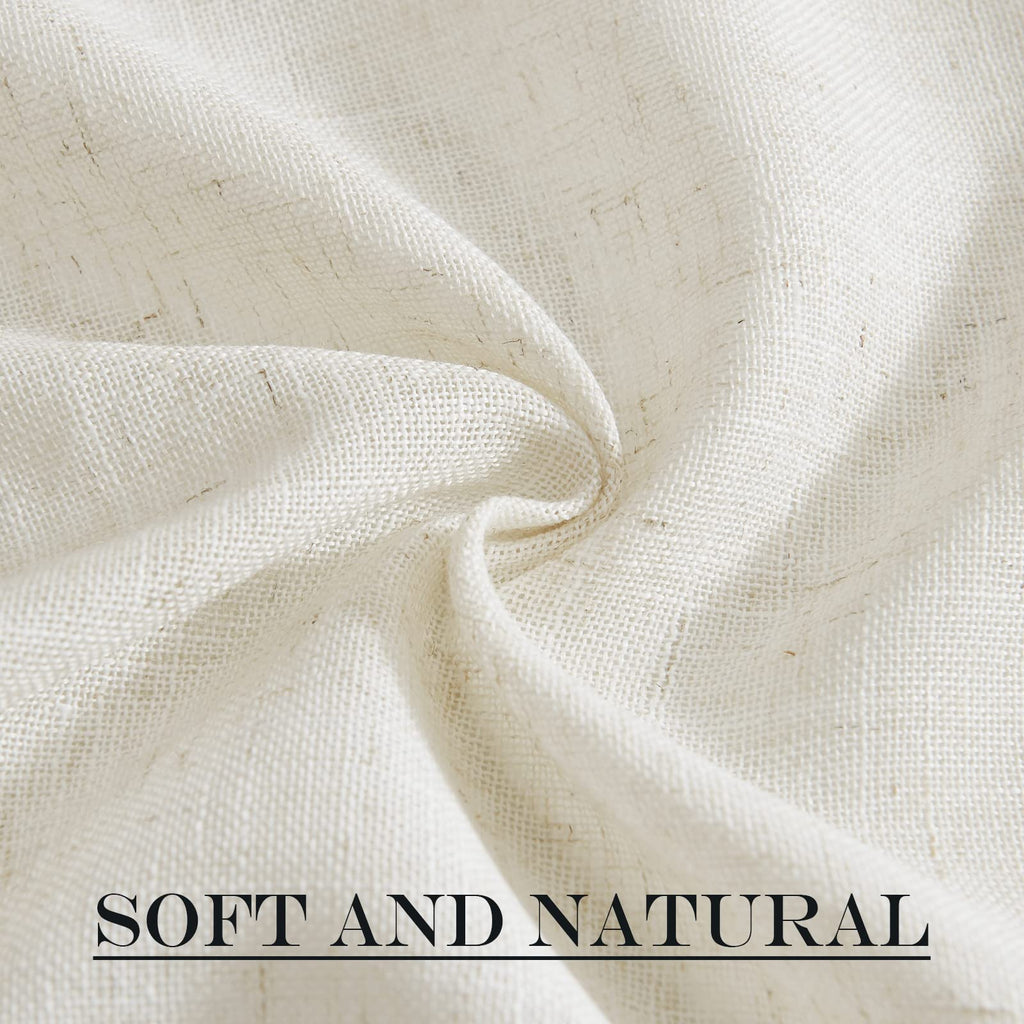 Linen Small Window Curtains for Classroom Kitchen Cafe