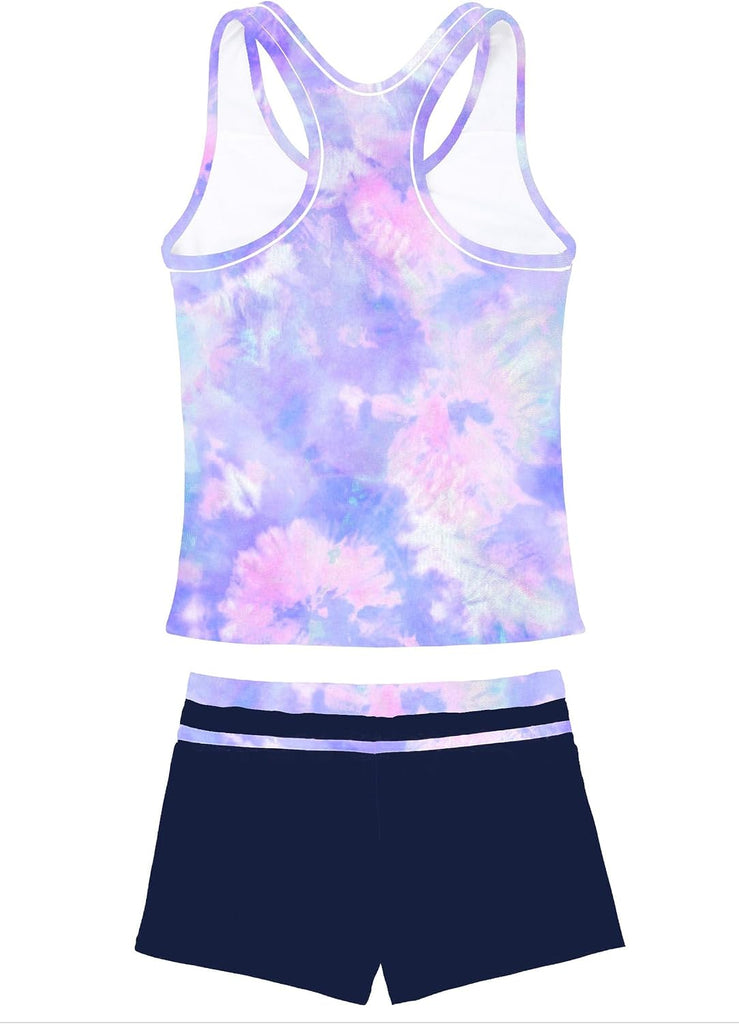 Little Girls' Summer Swimwear Two Piece Boyshort Tankini Kids Swimsuit