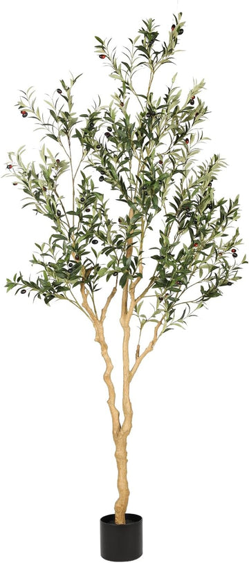Faux Olive Tree 7ft - Realistic Tall Olive Trees Artificial Indoor