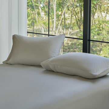 DOZ Pillowcase Set, 100% Viscose derived from Bamboo, Organically Grown, Buttery Soft, Silky, Breathable, Cooling