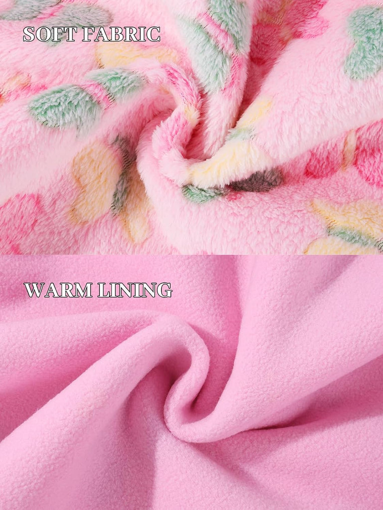 Toddler Baby Girls Thick Fleece Hoodie Jacket Zip Fuzzy Outerwear Coat
