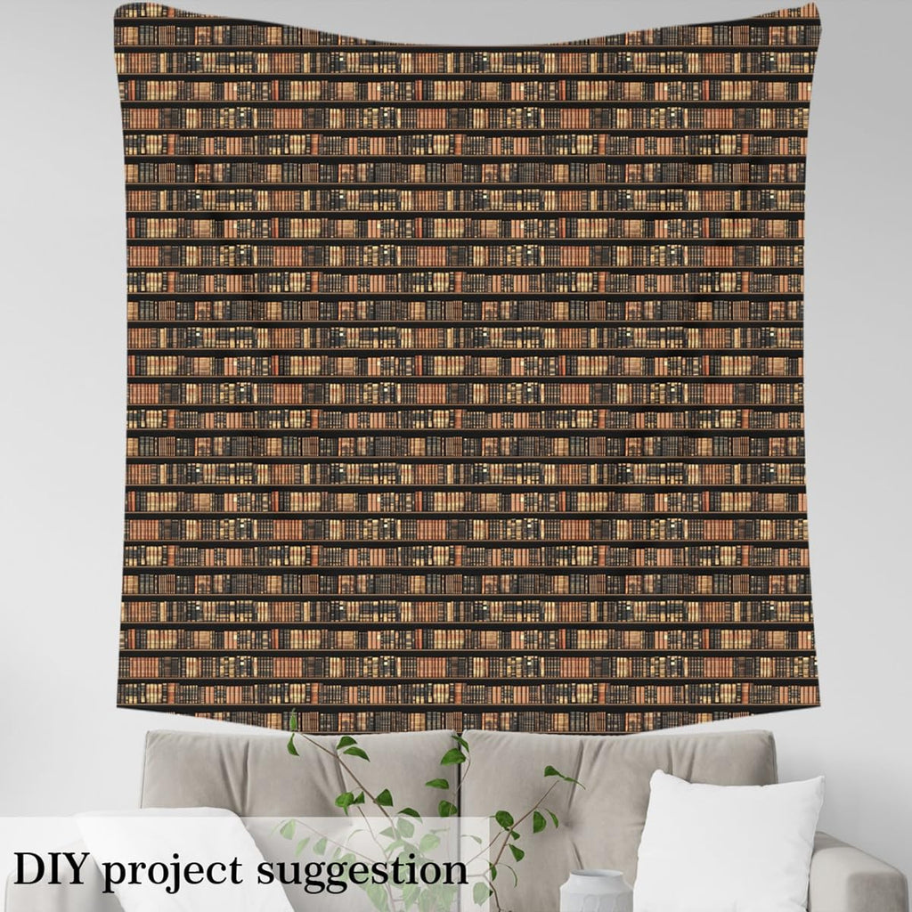 Books Bookshelf Fabric By The Yard Decorative