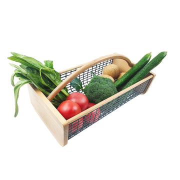 Large Garden Hod Harvest Basket, Durable Wooden Gardening, Supply Suitable, Picnic And Outdoor Picking