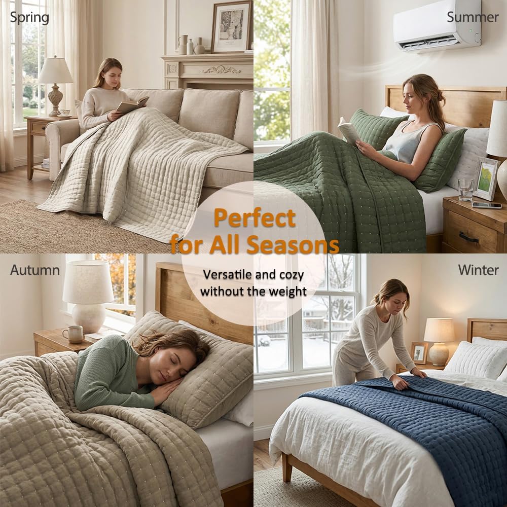 Beige California Oversized Cal King Quilt Bedding Sets with 2 Pillow Shams, Neutral Lightweight Soft Bedspread