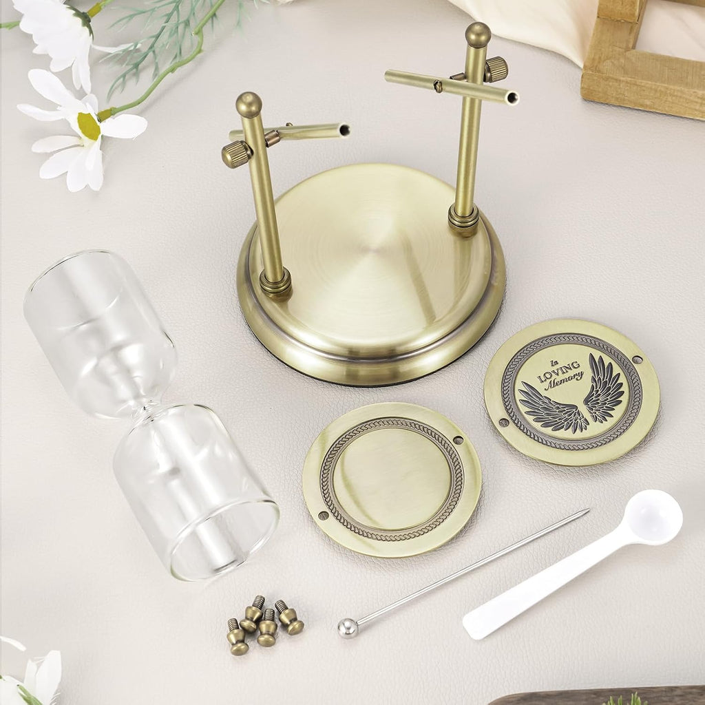 Rotating Hourglass Cremation Urns for Adults - Memorial Keepsake Mini Urns