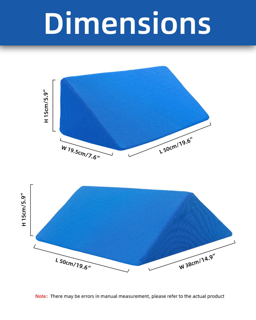 Positioning Wedge Pillow for Side Sleeping (3 in 1), 40 Degree Triangle Bed Wedges & Body Positioners for Back Pain