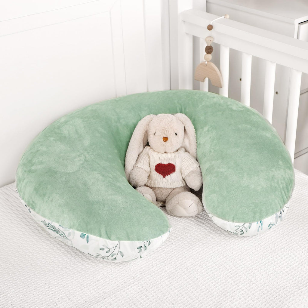 Nursing Pillow Cover, Soft Stretchy Nursing Cover for Breastfeeding Pillow, 1 Pack Reversible Removable Slipcover for
