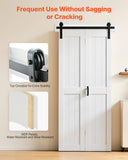 Bifold Barn Door, 36" x 84", MDF Bi-Fold Sliding Closet Doors, Header Board and Hardware Kit Include