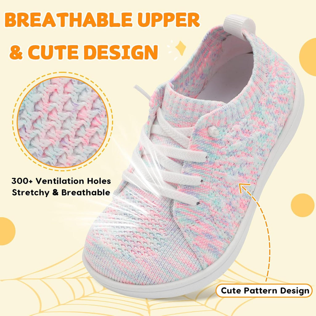 Toddler Shoes Girls Boys Wide Barefoot Shoes Minimalist Walking Sneakers Zero Drop Slip on Tennis Shoe Breathable