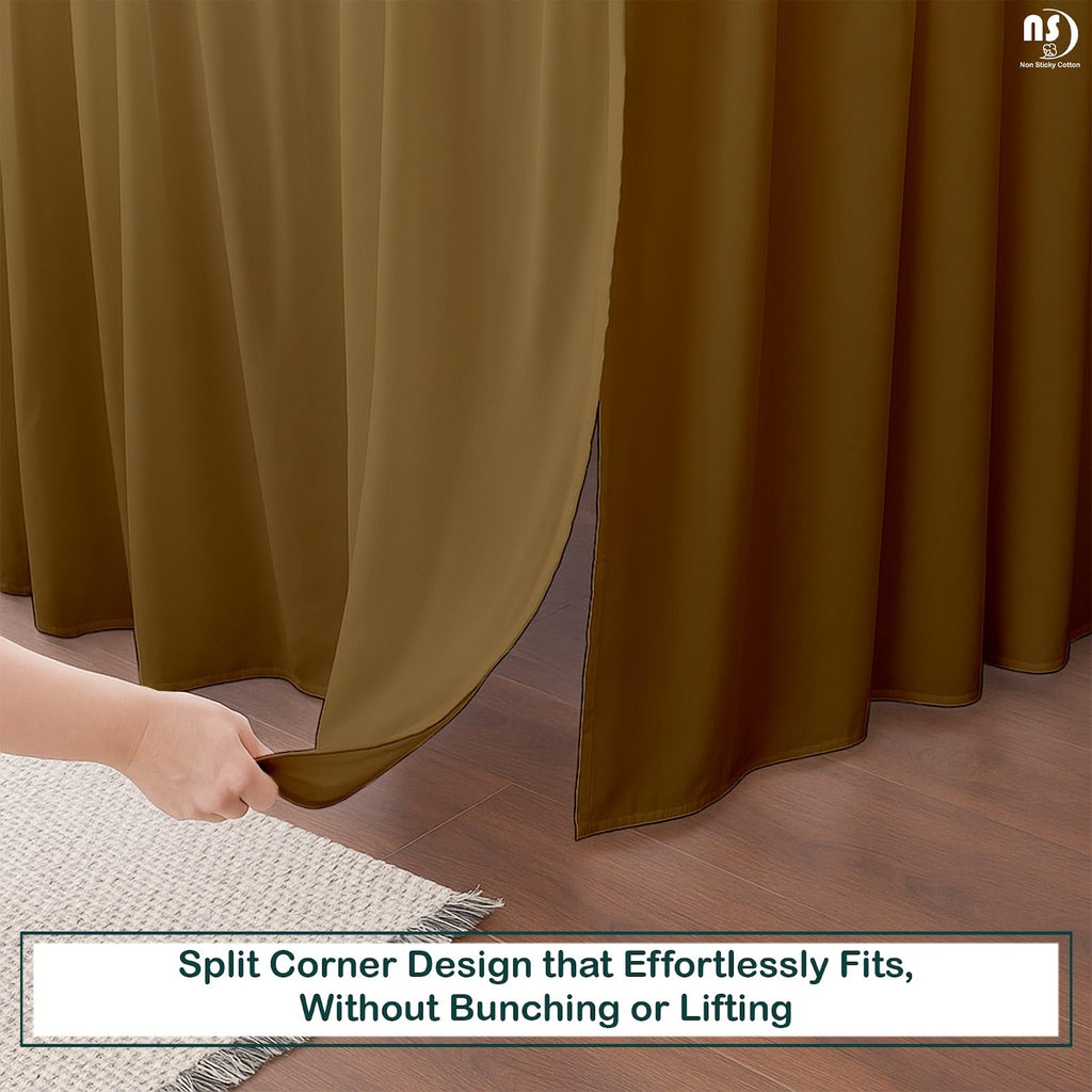 Premium Microfiber King Ruffled Bed Skirt, 15" Drop with Split Corners, Soft Wrinkle Free Bedskirt with Platform
