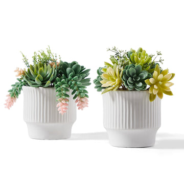 Artificial Succulent Plants, Faux Succulents Fake Plants Set of 2