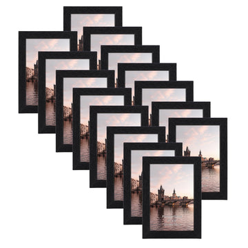 4x6 Picture Frame Set of 15, Black Picture Frames for 4 by 6 Photo