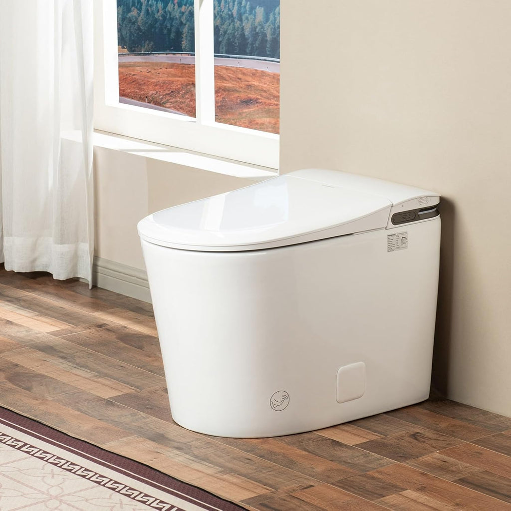 GT100 Smart Toilet,Auto Open/Close Lid, Foot Sensor,Auto Flush, Heated Seat & Fragrance System, ADA Height