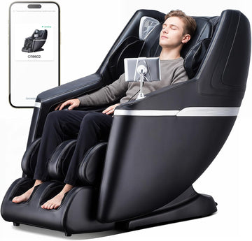Massage Chair, Zero Gravity SL-Track 4D Shiatsu Massaging Chairs, Auto Body Scan, Foot Rollers, 12+6 Modes, Heat