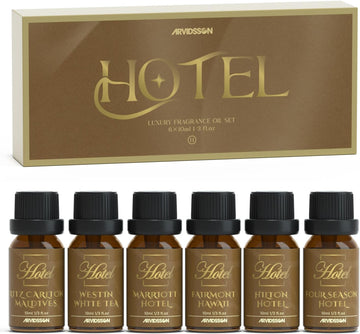 Hotel Diffuser Oils Gift Set - Hotel Essential Oils for Diffuser, Luxury Fragrance Oils Inspired by 5 Star Hotels - Set of 2