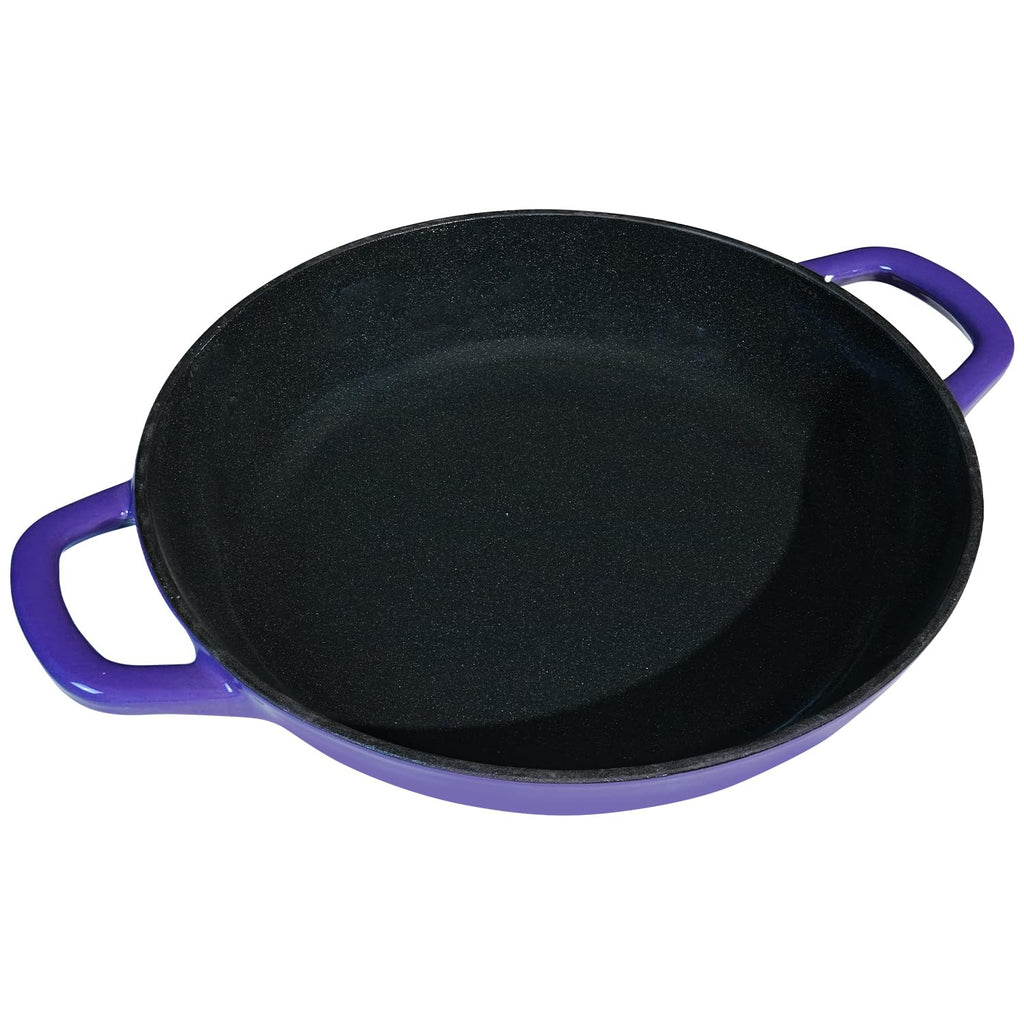 Braiser Enameled Cast Iron Braiser 3 QT, Cast Iron Braiser Pan with Lid for Bread Baking, Soup & One Pot Meals, Small