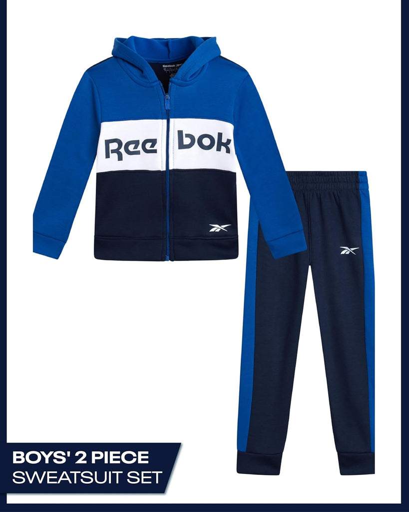 Toddler Boys Fleece Full-Zip Hoodie & Jogger Set for School & Play