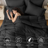 Queen Comforter Set, Ultra-Soft Bed in a Bag Queen 7 Pieces