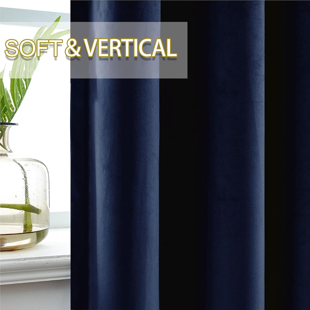 Soft Velvet Curtains Pinch Pleated Velvet Textured Drapes Panels for Bedroom Meetingroom Club Theater Living Room 50W