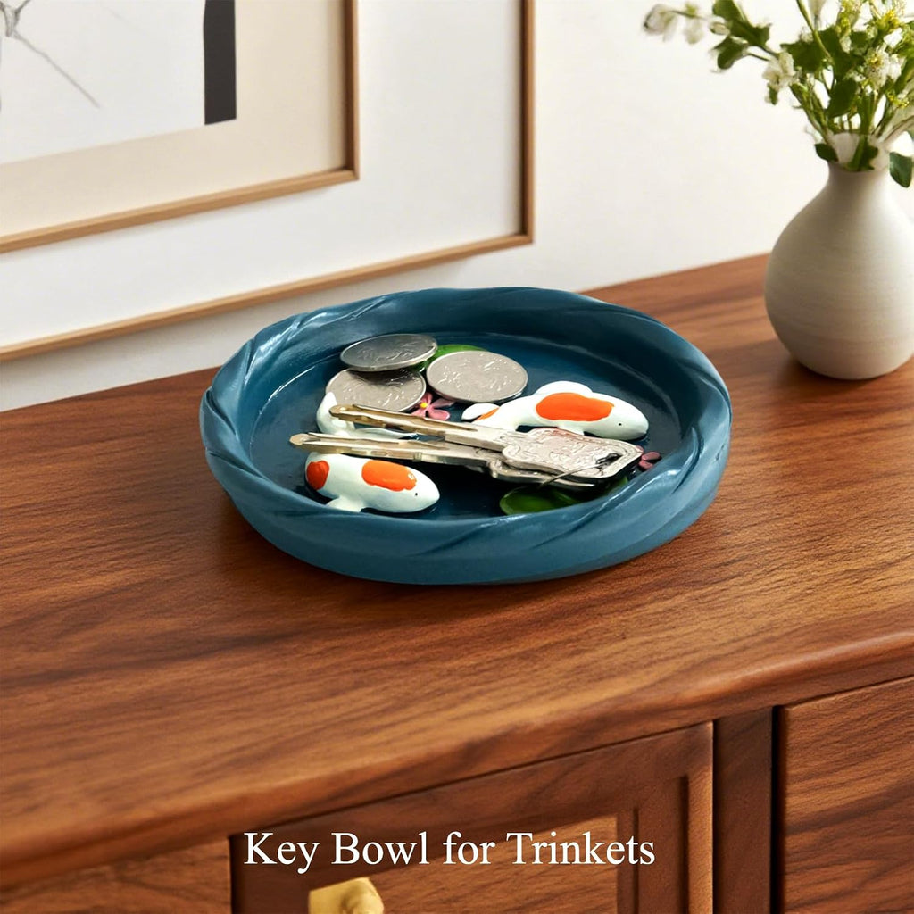 Koi Fish Ring Dish, Decorative Jewelry Tray & Key Bowl