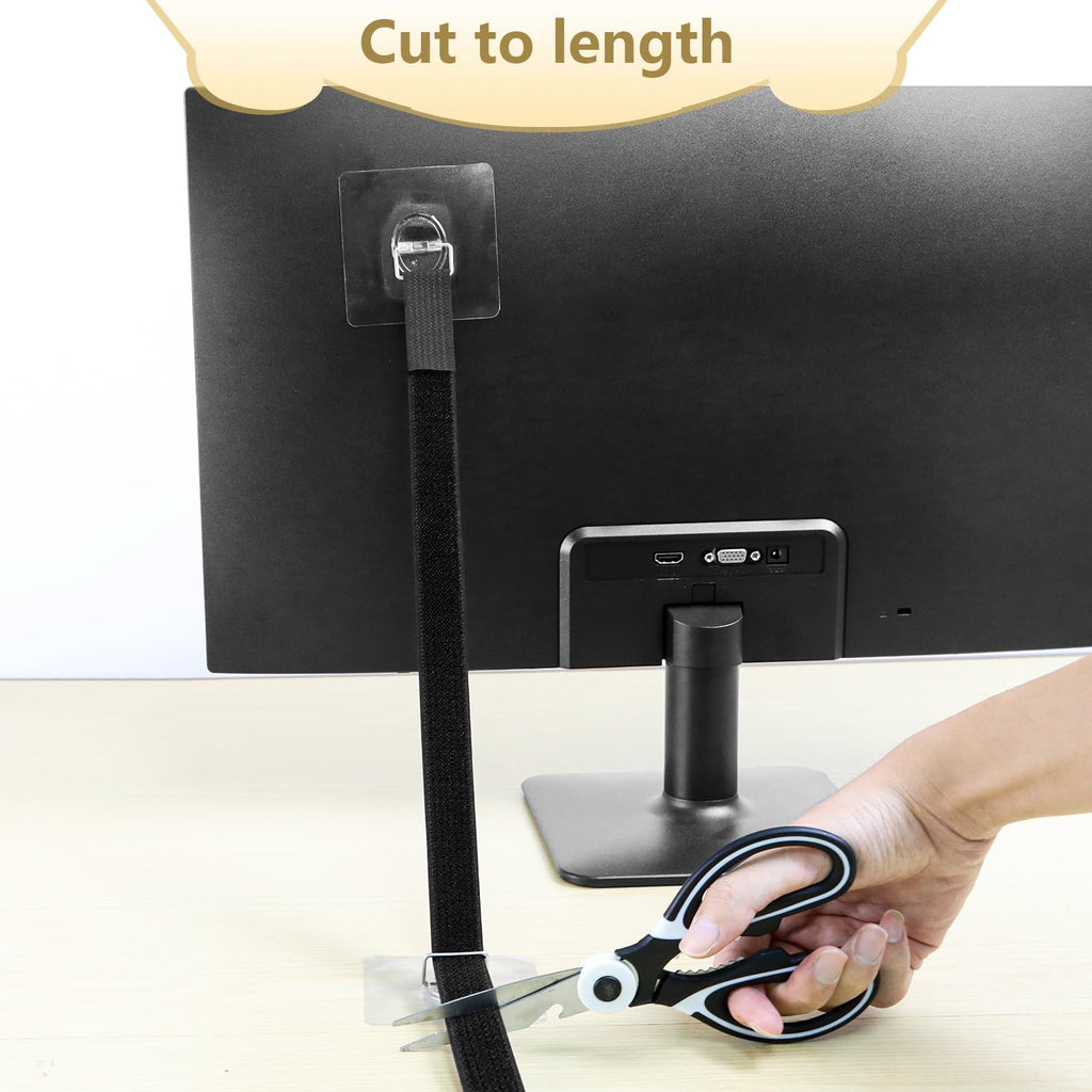 4 Pack Cut to Length TV Safety Straps for Flat Screen, No-Drill TV Anchors for Baby Proofing, Anti-Tip Adjustable
