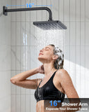 Matte Black 11-Inch Rainfall Shower System