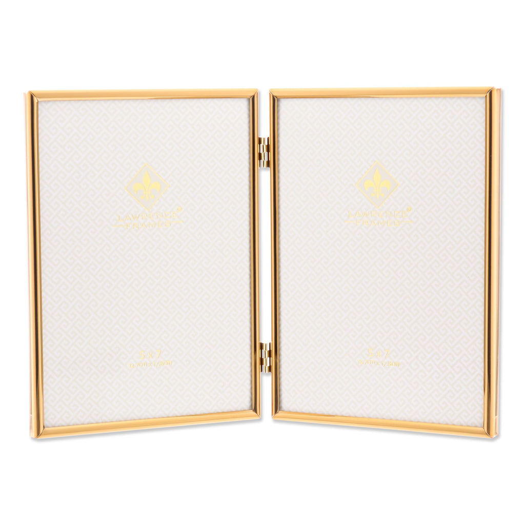 Metal Frame, Simply, Gold, 5x7 Double