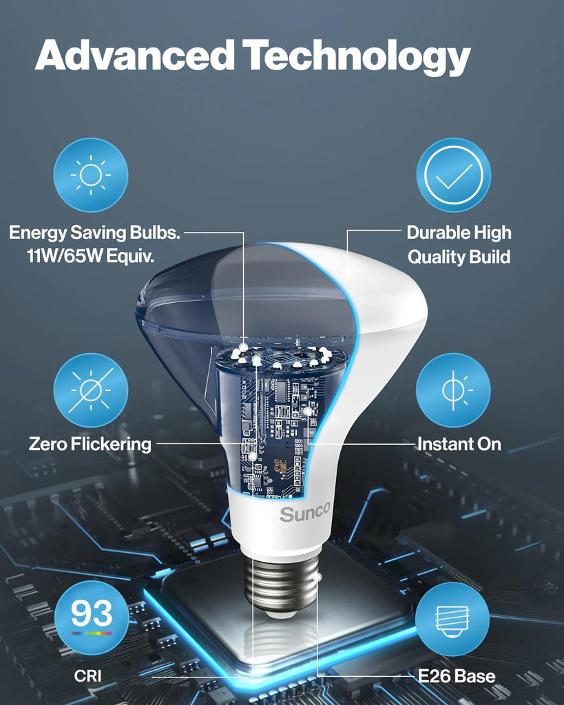 32 Pack BR30 Light Bulbs LED, Recessed Can Light Bulbs, Indoor Flood Bulb, 850 LM, 11W (65W Equivalent), 5000K