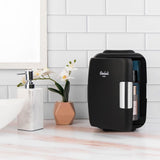 Mini Fridge for Bedroom - Car, Office Desk & Dorm Room - Portable 4L/6 Can Electric Plug In Cooler & Warmer for Food
