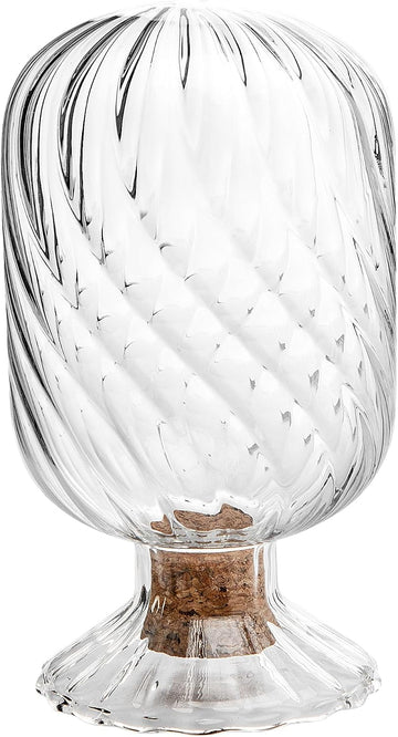 Helix Shaped Match Holder, Glass Matches Cloche for 3.5 Inch