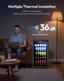 Mini Fridge 130 Can Beverage Refrigerator Cooler Glass Door for Soda Wine Beer, 