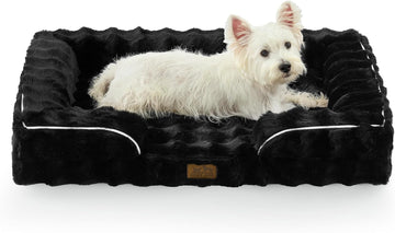 Warm Orthopedic Dog Bed for Large Dogs, 36x27 Inch, Black