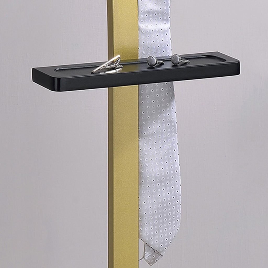 Henry Men's Suit Valet Stand - Freestanding Clothes Valet Rack with Jacket Hanger, Pants Bar, Tie Holder & Storage