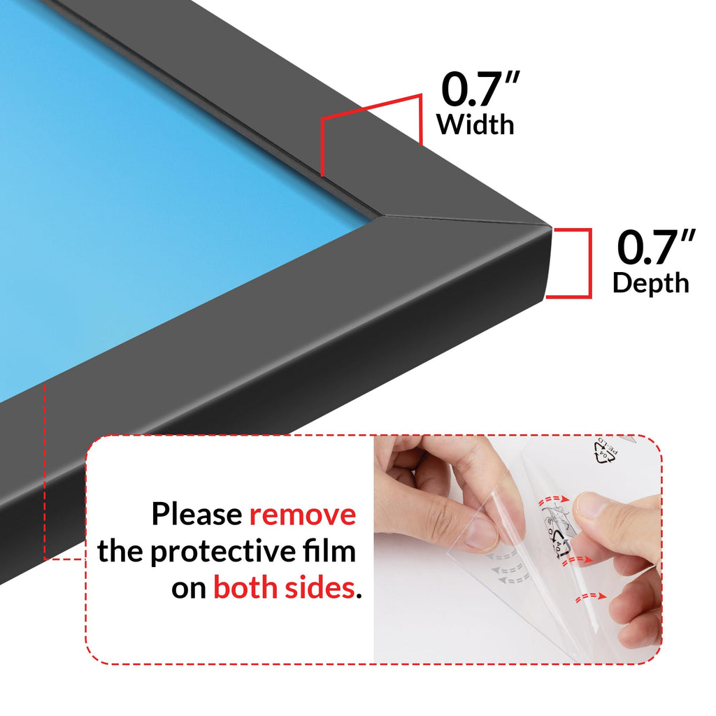 20x30 Picture Frame 2 pack, Display Pictures 20 x 30 Poster Frame, 20x30 Black Photo Frame with HD Plexiglass