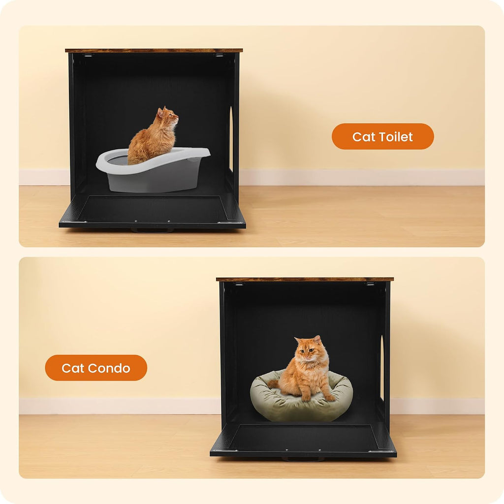 Cat Litter Box Enclosure, Hidden Litter Box Furniture, 23.6 Inches