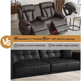 Power Reclining Loveseat Sofa, Loveseat Recliner Couch with Console, RV Recliners for Travel Trailers