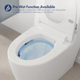 Smart Toilet with Auto Flush and Heated Seat, No Bidet, Foot Sensor Flush, Pre-Wetting, Soft Close Lid, Night Light