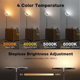 LED Floor Lamp - Rotatable Standing Lamp with Touch & Remote Control, 3000-6000K, 22W Modern Floor Reading Light