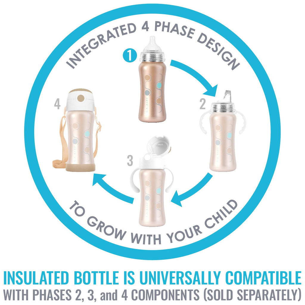 Stainless Steel Baby Bottle 9oz Insulated Baby Bottle | Insulate Milk for 10+ Hours | Non-Toxic Food-Grade Stainless