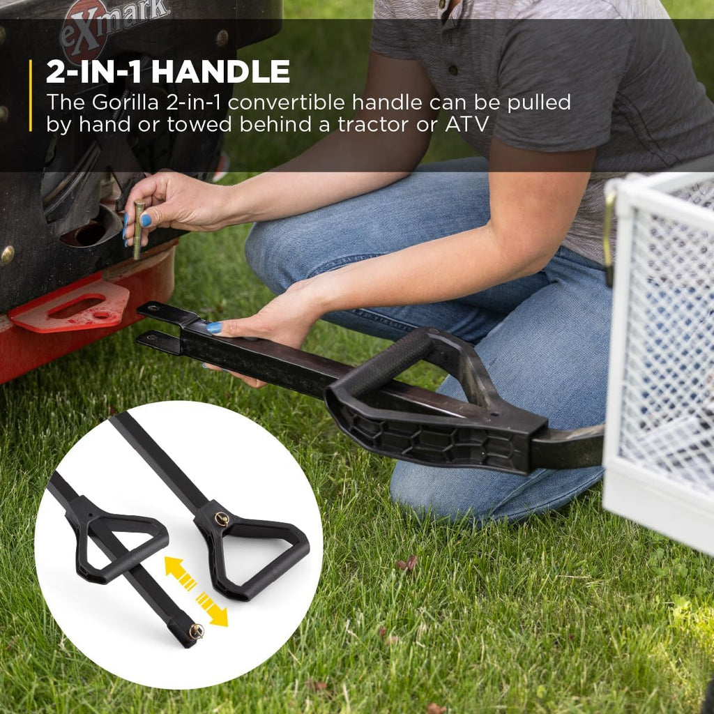Steel Utility Garden Cart, 1000 lb. Capacity, Gray | 1,000-lb Capacity Steel Utility Garden Cart for Contractors and