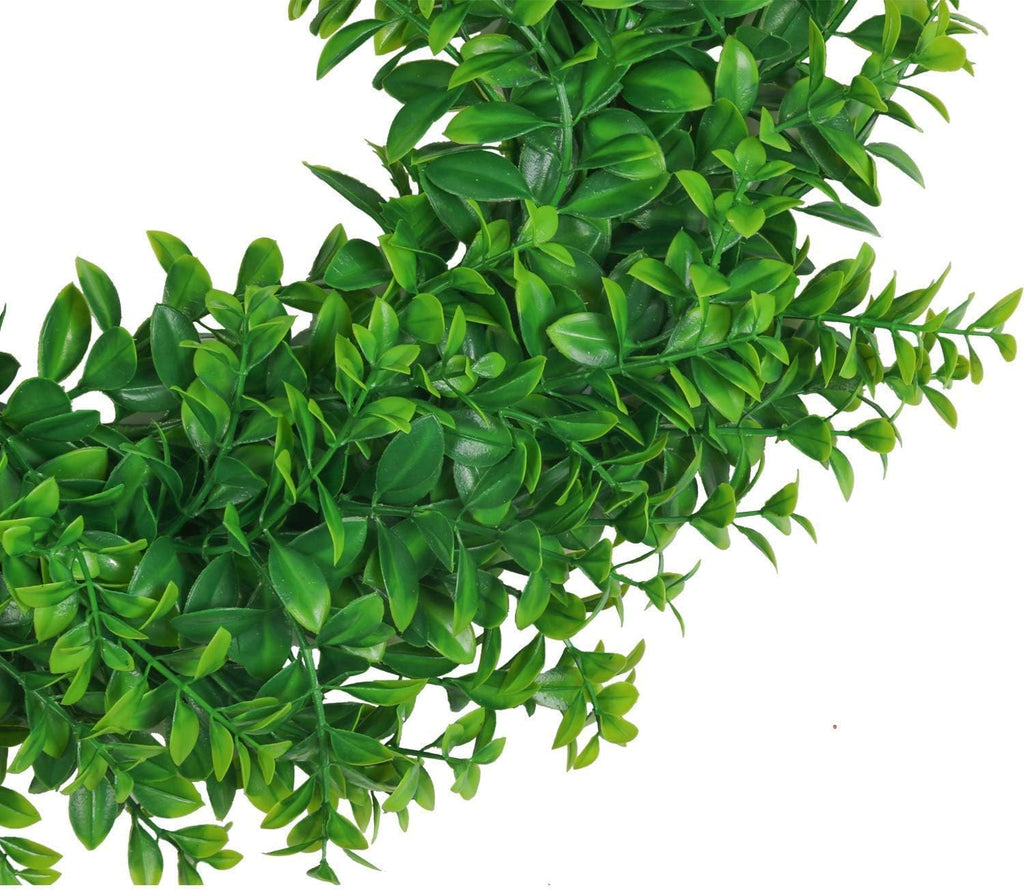 23.6inch Front Door Boxwood Wreaths, Spring Summer Green Wreath