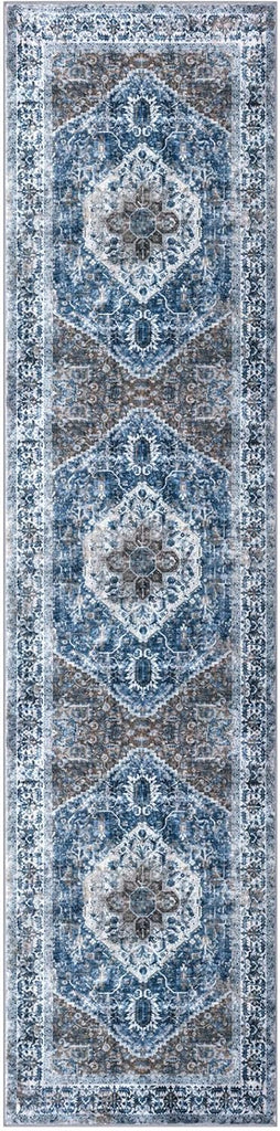 Runners for Hallways 2x8 Ft Washable Kitchen Runner Rug Boho Runner Rug for Entryway Indoor Blue Pri