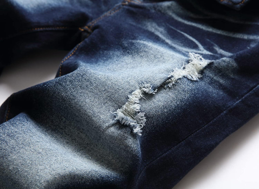 Boy's Skinny Fit Stretch Ripped Destroyed Distressed Fashion Kids Denim Jeans Pants