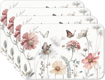 Country Weekend Reversible Easy Care Placemat 4 Pack - Set of 4